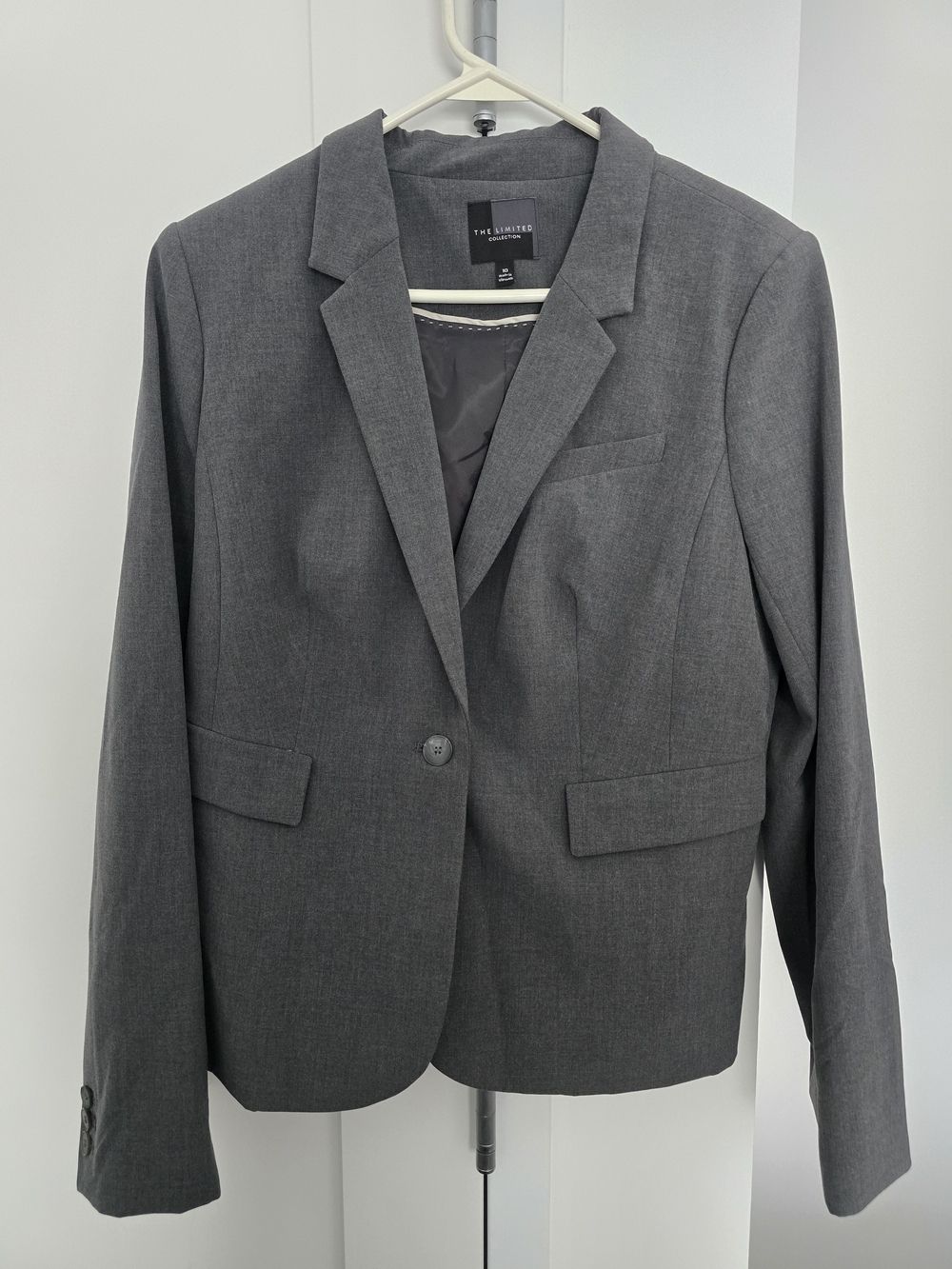 The Limited Women’s Gray Single-Button Blazer